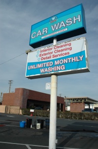 Run-of-the-mill Gem Car Wash sign.