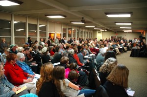 Exceeding Maximum Capacity at special SCNA meeting on Safeway fuel center in Curtis Park Village.